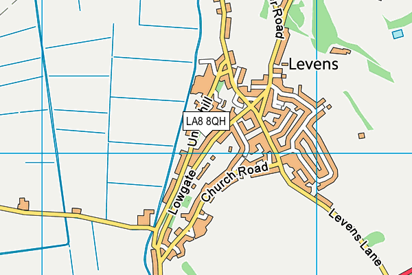 LA8 8QH map - OS VectorMap District (Ordnance Survey)