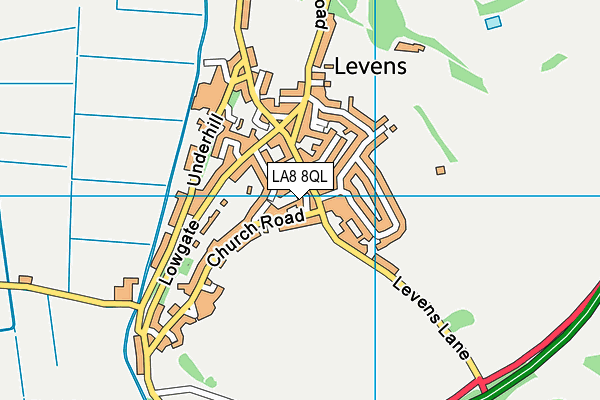 LA8 8QL map - OS VectorMap District (Ordnance Survey)
