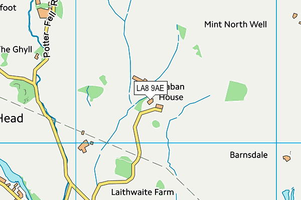 LA8 9AE map - OS VectorMap District (Ordnance Survey)