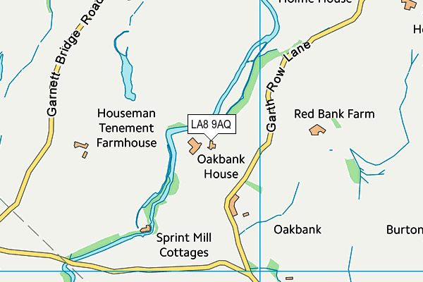 LA8 9AQ map - OS VectorMap District (Ordnance Survey)