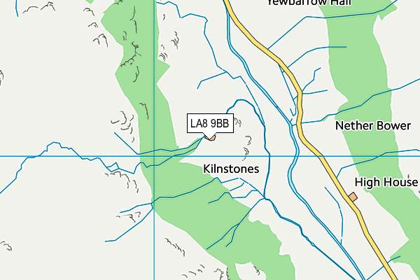 LA8 9BB map - OS VectorMap District (Ordnance Survey)