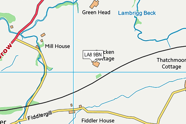 LA8 9BN map - OS VectorMap District (Ordnance Survey)