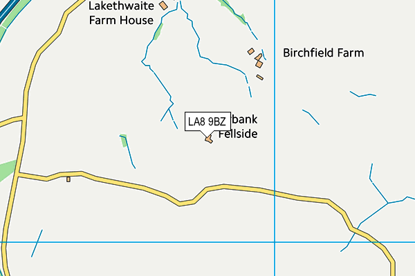 LA8 9BZ map - OS VectorMap District (Ordnance Survey)