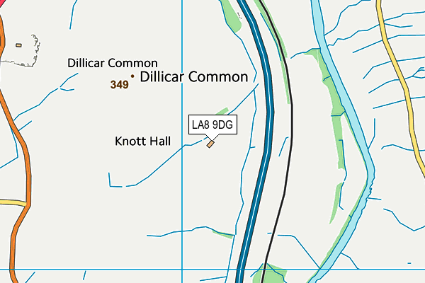 LA8 9DG map - OS VectorMap District (Ordnance Survey)
