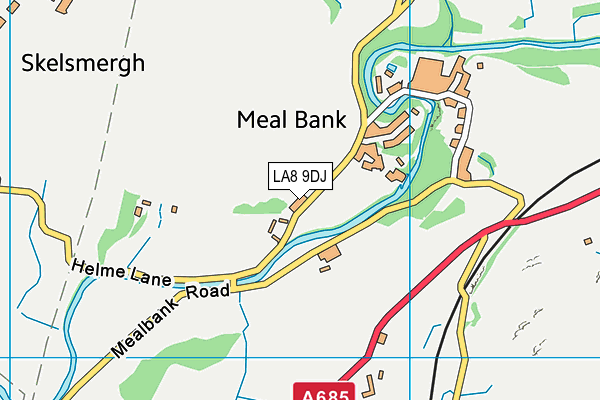 LA8 9DJ map - OS VectorMap District (Ordnance Survey)