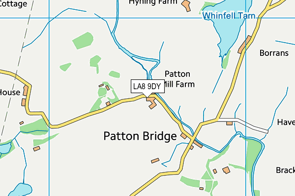 LA8 9DY map - OS VectorMap District (Ordnance Survey)