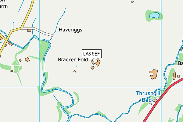 LA8 9EF map - OS VectorMap District (Ordnance Survey)