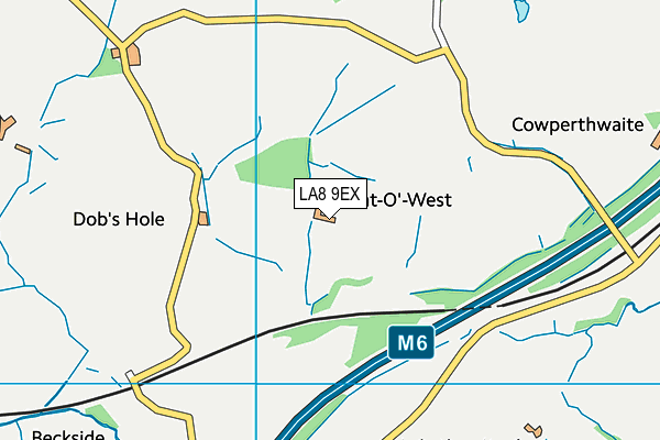 LA8 9EX map - OS VectorMap District (Ordnance Survey)