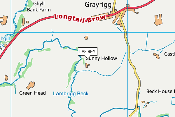 LA8 9EY map - OS VectorMap District (Ordnance Survey)