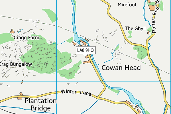 LA8 9HQ map - OS VectorMap District (Ordnance Survey)