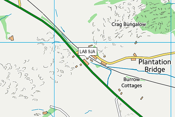 LA8 9JA map - OS VectorMap District (Ordnance Survey)