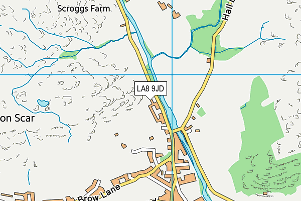 LA8 9JD map - OS VectorMap District (Ordnance Survey)