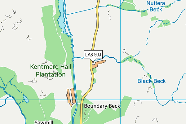 LA8 9JJ map - OS VectorMap District (Ordnance Survey)