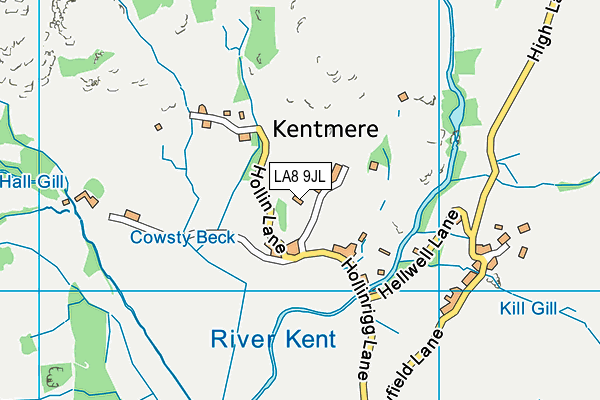 LA8 9JL map - OS VectorMap District (Ordnance Survey)