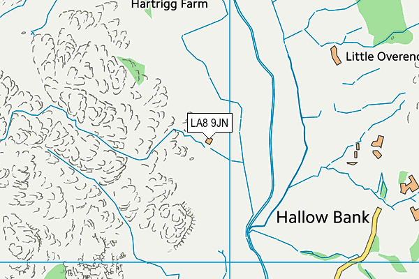 LA8 9JN map - OS VectorMap District (Ordnance Survey)