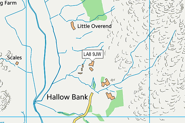 LA8 9JW map - OS VectorMap District (Ordnance Survey)