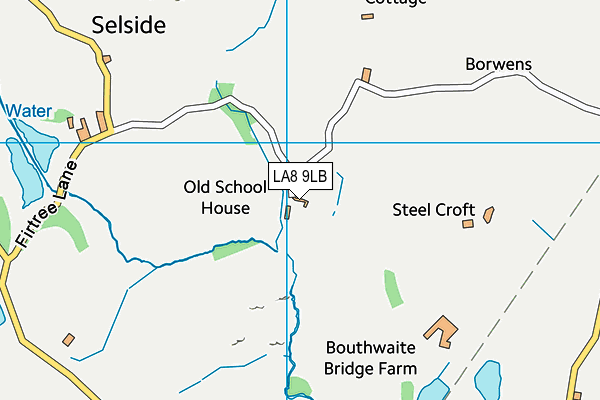 Selside Endowed Ce School map (LA8 9LB) - OS VectorMap District (Ordnance Survey)
