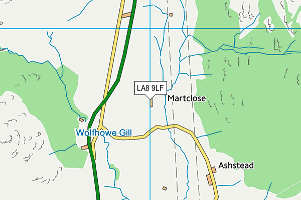 LA8 9LF map - OS VectorMap District (Ordnance Survey)