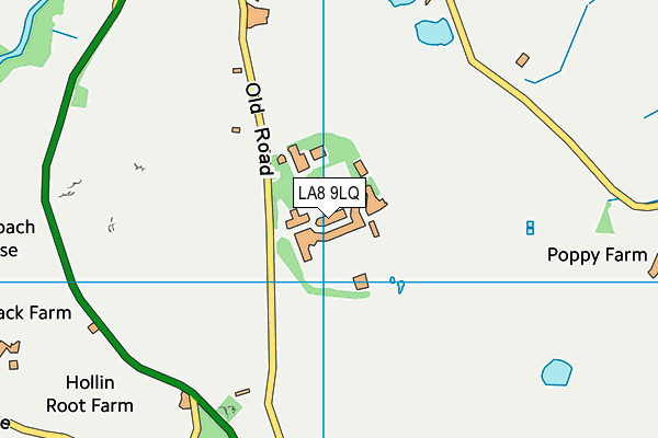 LA8 9LQ map - OS VectorMap District (Ordnance Survey)