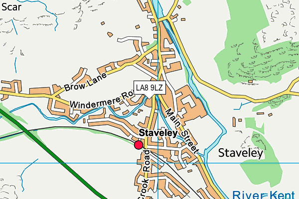 LA8 9LZ map - OS VectorMap District (Ordnance Survey)