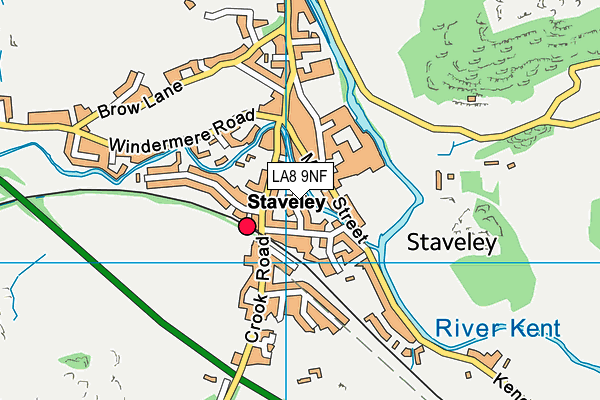 LA8 9NF map - OS VectorMap District (Ordnance Survey)