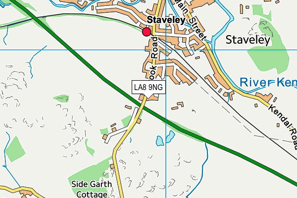 LA8 9NG map - OS VectorMap District (Ordnance Survey)