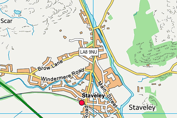 LA8 9NU map - OS VectorMap District (Ordnance Survey)