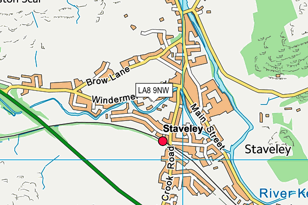 LA8 9NW map - OS VectorMap District (Ordnance Survey)