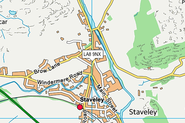 LA8 9NX map - OS VectorMap District (Ordnance Survey)