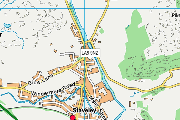 LA8 9NZ map - OS VectorMap District (Ordnance Survey)