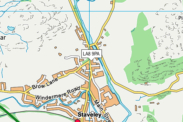 LA8 9PA map - OS VectorMap District (Ordnance Survey)