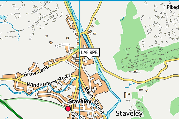 LA8 9PB map - OS VectorMap District (Ordnance Survey)