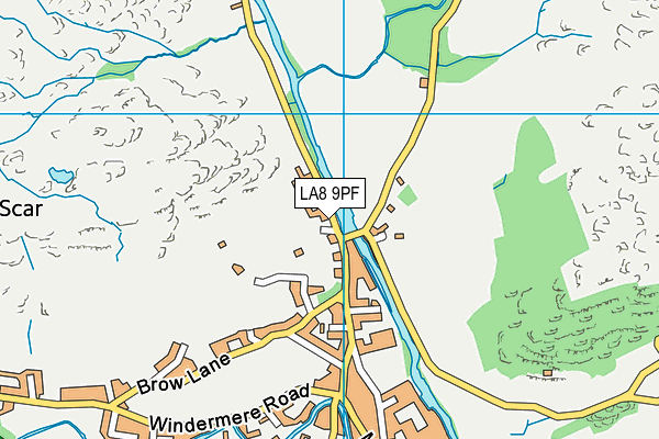LA8 9PF map - OS VectorMap District (Ordnance Survey)