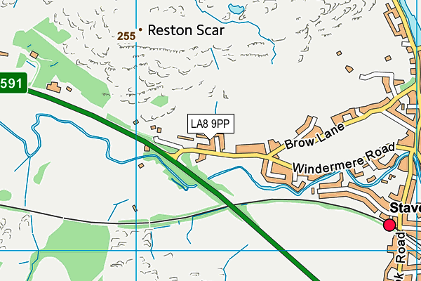 LA8 9PP map - OS VectorMap District (Ordnance Survey)