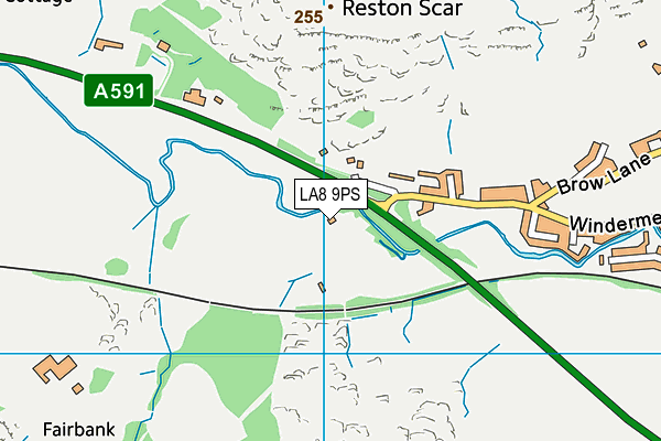 LA8 9PS map - OS VectorMap District (Ordnance Survey)
