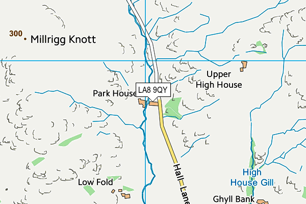 LA8 9QY map - OS VectorMap District (Ordnance Survey)