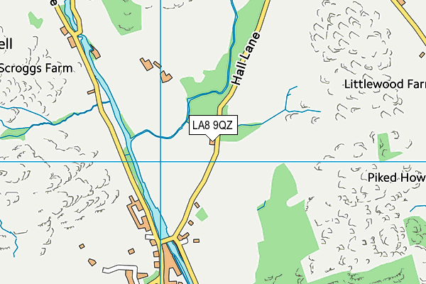 LA8 9QZ map - OS VectorMap District (Ordnance Survey)