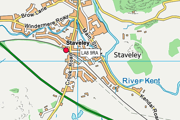 LA8 9RA map - OS VectorMap District (Ordnance Survey)
