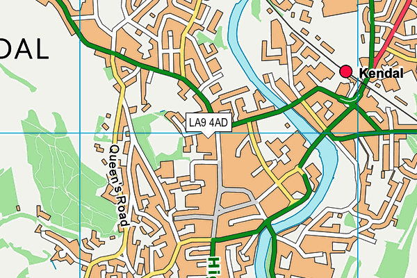 LA9 4AD map - OS VectorMap District (Ordnance Survey)