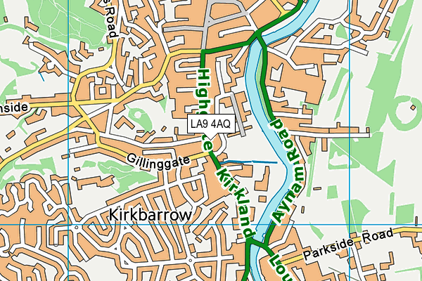 LA9 4AQ map - OS VectorMap District (Ordnance Survey)