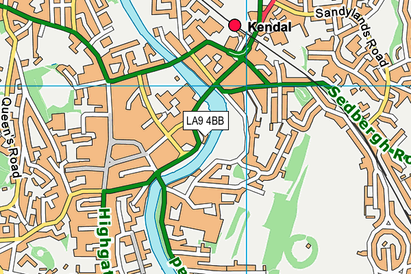 LA9 4BB map - OS VectorMap District (Ordnance Survey)