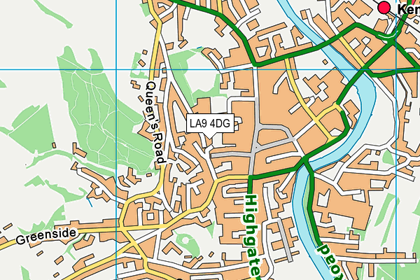 LA9 4DG map - OS VectorMap District (Ordnance Survey)