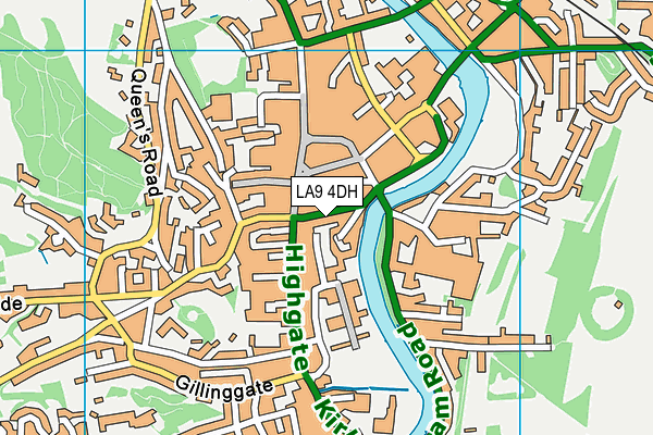 LA9 4DH map - OS VectorMap District (Ordnance Survey)