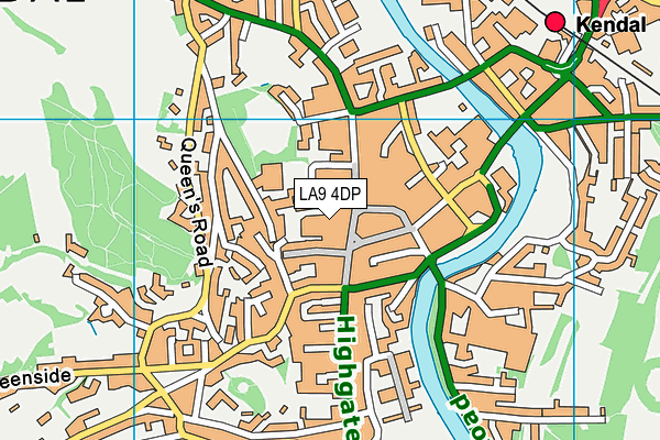 LA9 4DP map - OS VectorMap District (Ordnance Survey)