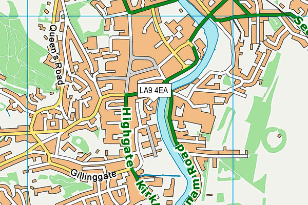 LA9 4EA map - OS VectorMap District (Ordnance Survey)