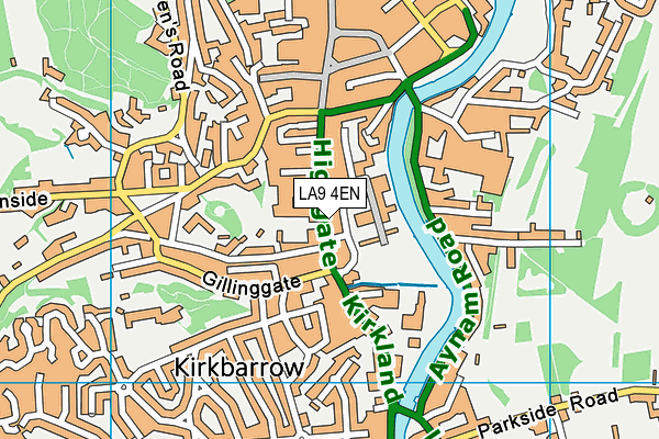 LA9 4EN map - OS VectorMap District (Ordnance Survey)