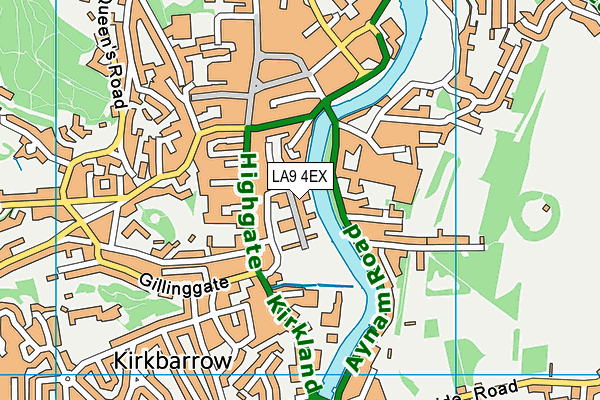 LA9 4EX map - OS VectorMap District (Ordnance Survey)