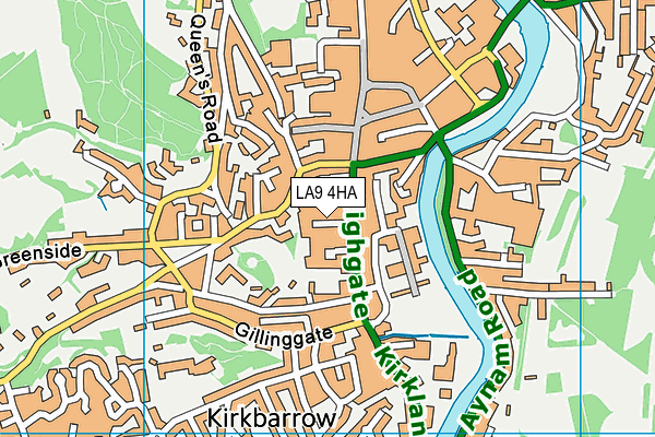 LA9 4HA map - OS VectorMap District (Ordnance Survey)
