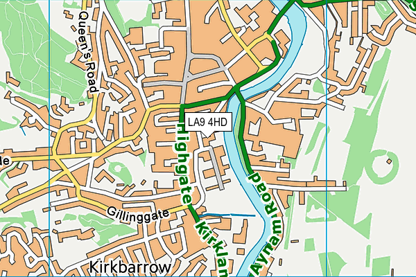 LA9 4HD map - OS VectorMap District (Ordnance Survey)