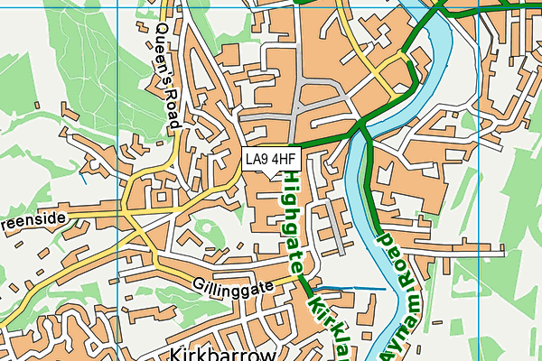 LA9 4HF map - OS VectorMap District (Ordnance Survey)